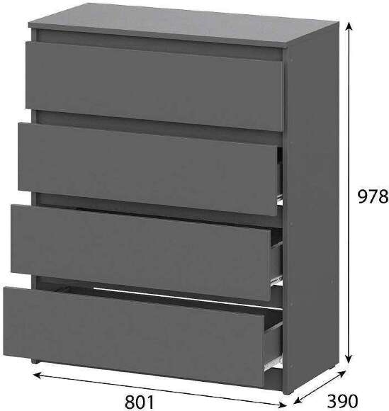 Спальня Денвер графит. Комплект 1