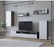 Гостиная Лира (Горизонт) Белый / Серый Графит