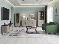 Гостиная Фиделия 1 серый камень / мрамор черный Гостиная Фиделия 1 серый камень / мрамор черный