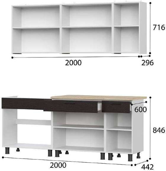 Готовая кухня КГ 2, 2м Готовая кухня КГ 2, 2м