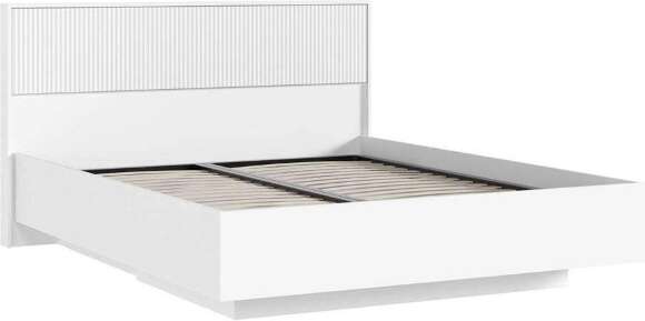 С/Г Марвэл Кровать парящая 1,6м (ортопед дерево) (Браш Вайт/Белый, Белый)