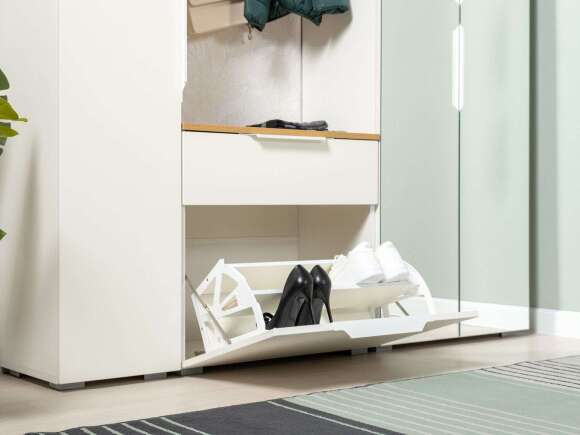 Прихожая Октава 1 Белый шагрень/Дуб Вотан