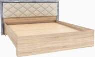 Кровать с настилом ЛДСП Мадлен 140х200, дуб шале серебро