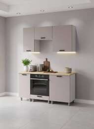 МК Аленушка 1,6м в.5 Лаванда Кашемир,скоба черный,сонома