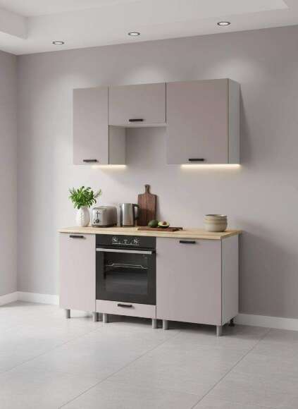 МК Аленушка 1,6м в.5 Лаванда Кашемир,скоба черный,сонома