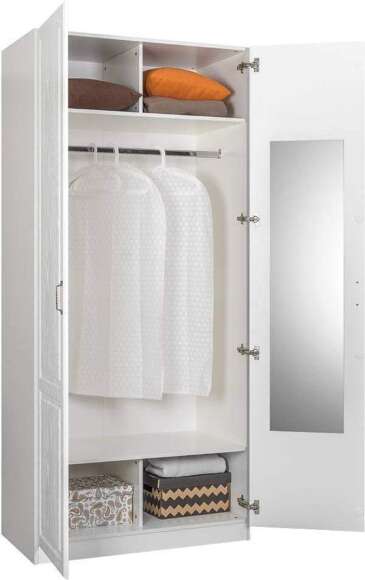 Шкаф для одежды Ливерпуль, 13.134.01, Белый, Ясень ваниль Шкаф для одежды Ливерпуль, 13.134.01, Белый, Ясень ваниль