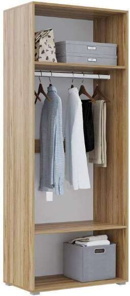 Шкаф распашной Ненси, дуб золотой крафт/белый глянец Шкаф распашной Ненси, дуб золотой крафт/белый глянец