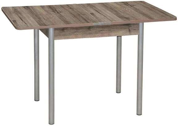 Эко 80х60 стол обеденный раскладной / велингтон/металлик