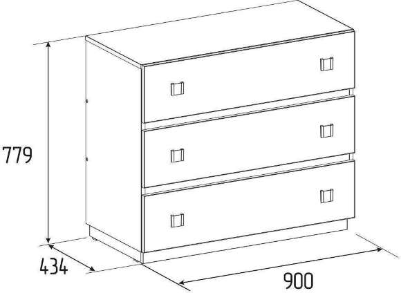 Комод Neo 455 (Глазов) Дуб Шавиниган