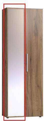 Зеркальный фасад шкафа для одежды Nature 92, дуб табачный craft