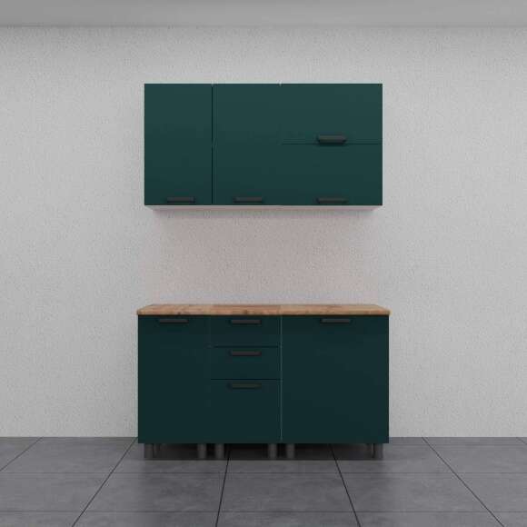 МК Аленушка Н 400 Лаванда Изумруд, скоба черный (со столешницей) МК Аленушка Н 400 Лаванда Изумруд, скоба черный (со столешницей)