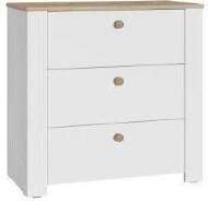 Комод с ящиками 16.228.03 Джастин Белый шагрень, Дуб Белый