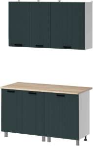 МК Аленушка 1,4м Лотос Изумруд,скоба антрацит,сонома МК Аленушка 1,4м Лотос Изумруд,скоба антрацит,сонома