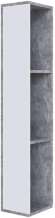 Шкаф торцевой Малави МШТ, Ателье светлое, Белый глянец