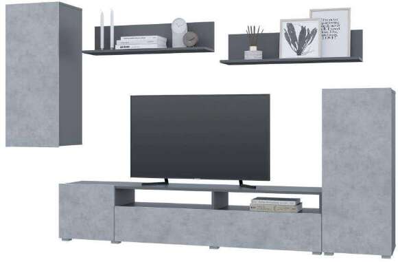 Гостиная Лира (Горизонт) Бетон / Серый Графит