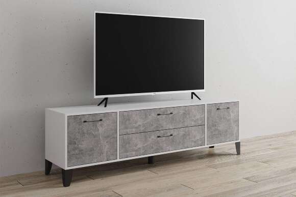 Тумба под телевизор Парус-13, Белый, Ателье светлое Тумба под телевизор Парус-13, Белый, Ателье светлое