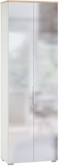 Шкаф для одежды Октава 13.338, Белый шагрень, Дуб золотой