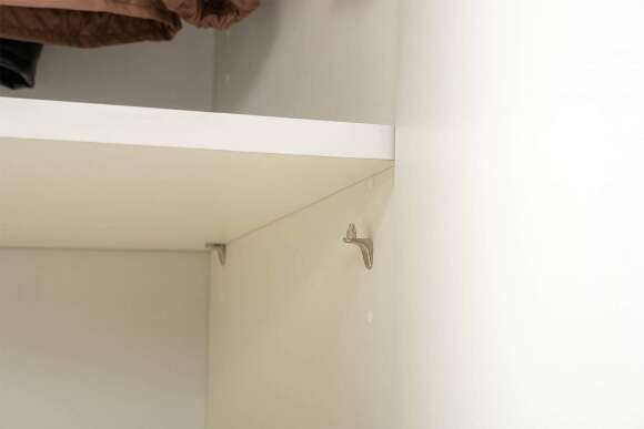 Шкаф для одежды Октава 13.338, Белый шагрень, Дуб золотой