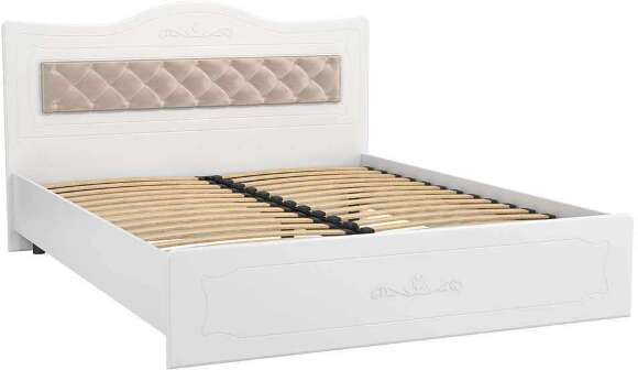 Кровать 1600 с мягким элементом Италия ИТ-9 + ИТ-9А белое дерево Кровать 1600 с мягким элементом Италия ИТ-9 + ИТ-9А белое дерево