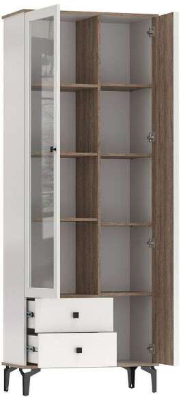 Стенка Либерти 2 опора h=150мм Белый / Дуб Каньон