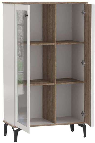 Стенка Либерти 2 опора h=150мм Белый / Дуб Каньон