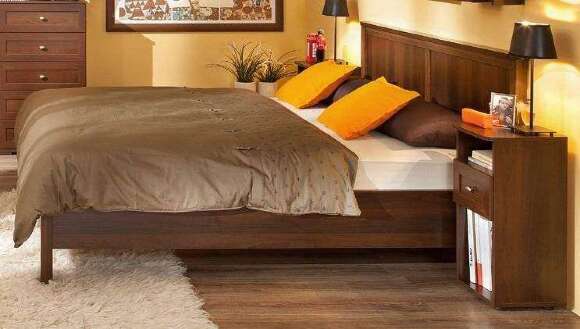 Кровать 90х200 Глазов-мебель Sherlock 45 (Орех Шоколадный)