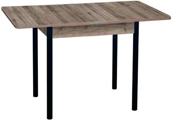 Эко 80х60 стол обеденный раскладной / велингтон/черный