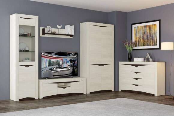 Тумба для ТВ Лючия 33.17, Бетон пайн белый, Венге Тумба для ТВ Лючия 33.17, Бетон пайн белый, Венге