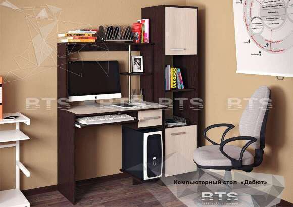 Стол компьютерный с пеналом Дебют БТС Стол компьютерный с пеналом Дебют БТС