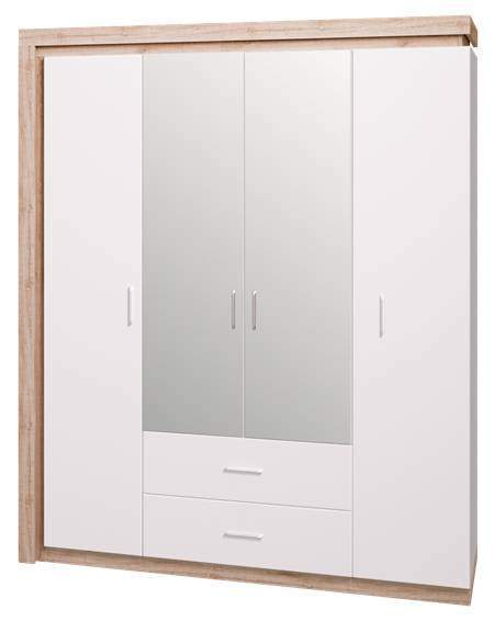 Шкаф 4-х дверный с зеркалом Люмен Ижмебель 16