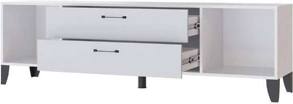 Тумба под телевизор Парус-13, Белый, Серый камень Тумба под телевизор Парус-13, Белый, Серый камень