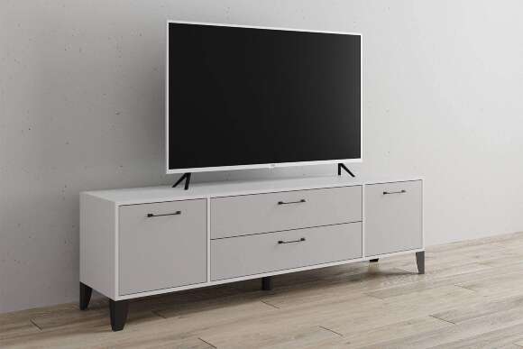 Тумба под телевизор Парус-13, Белый, Серый камень Тумба под телевизор Парус-13, Белый, Серый камень