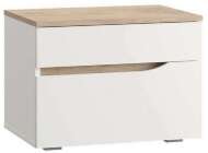 Муссон Тумба прикроватная 16.03 белый/дуб эндгрейн