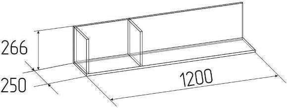 Полка навесная Аурелио 23, Белый, Блеквуд Сатиновый