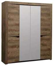 33.01 Лючия 4-х дв. шкаф для одежды кейптаун/венге
