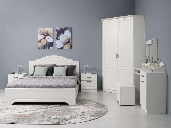 Спальня Ливерпуль 1 Белый/Ясень ваниль
