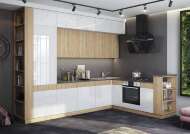 Кухня Техно-5 3,2*2,24м (Сонома/Белый глянец холодный, Сонома (Кастилло темный) Кухня Техно-5 3,2*2,24м (Сонома/Белый глянец холодный, Сонома (Кастилло темный)