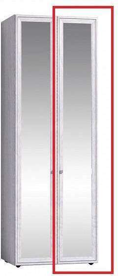 Зеркальный фасад шкафа для одежды Paola 54, 55, 56, правый ясень анкор светлый