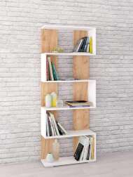 Стеллаж Ромео-1 (ТЭКС) Белый / Дуб Крафт золотой