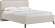 Миа кровать 140 Bravo white (светло-бежевый) / кант Лайт 10 Велюр (коричневый)