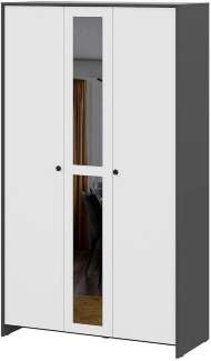 Шкаф трехстворчатый Дольче, Графит/Белый Шкаф трехстворчатый Дольче, Графит/Белый