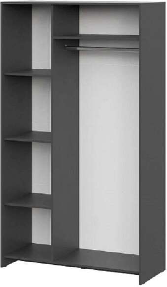 Шкаф трехстворчатый Дольче, Графит/Белый Шкаф трехстворчатый Дольче, Графит/Белый