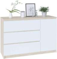 Комод Т-3Р Дуб Сонома/Белый