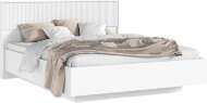 С/Г Марвэл Кровать парящая 1,6м (ортопед дерево) с подсветкой (Браш Вайт/Белый, Белый)