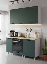 МК Аленушка 1,6м в.6 Лаванда Изумруд,скоба черный,сонома