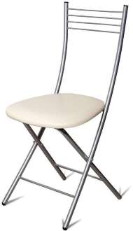 Стул Хлоя Складной Серебро/ Борнео крем