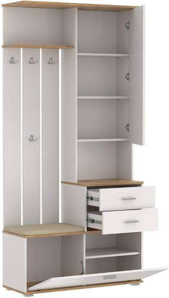 Прихожая с зеркалом Антре 65.08, Белый