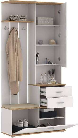 Прихожая с зеркалом Антре 65.08, Белый