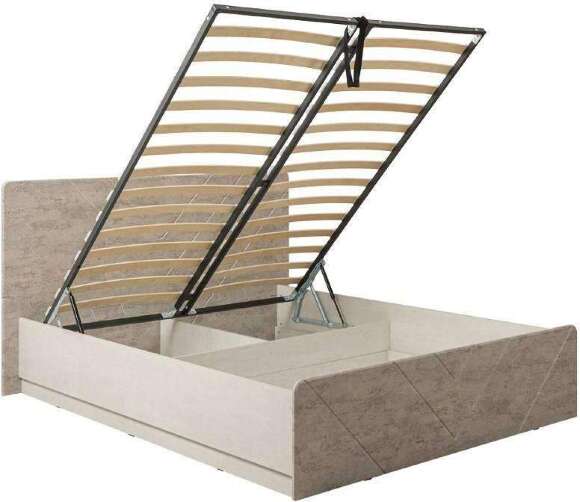 Кровать Амели 11.31,Шелковый камень; Бетон Чикаго