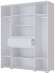 Шкаф 4-х створчатый Плейона (ТЭКС) Белый
